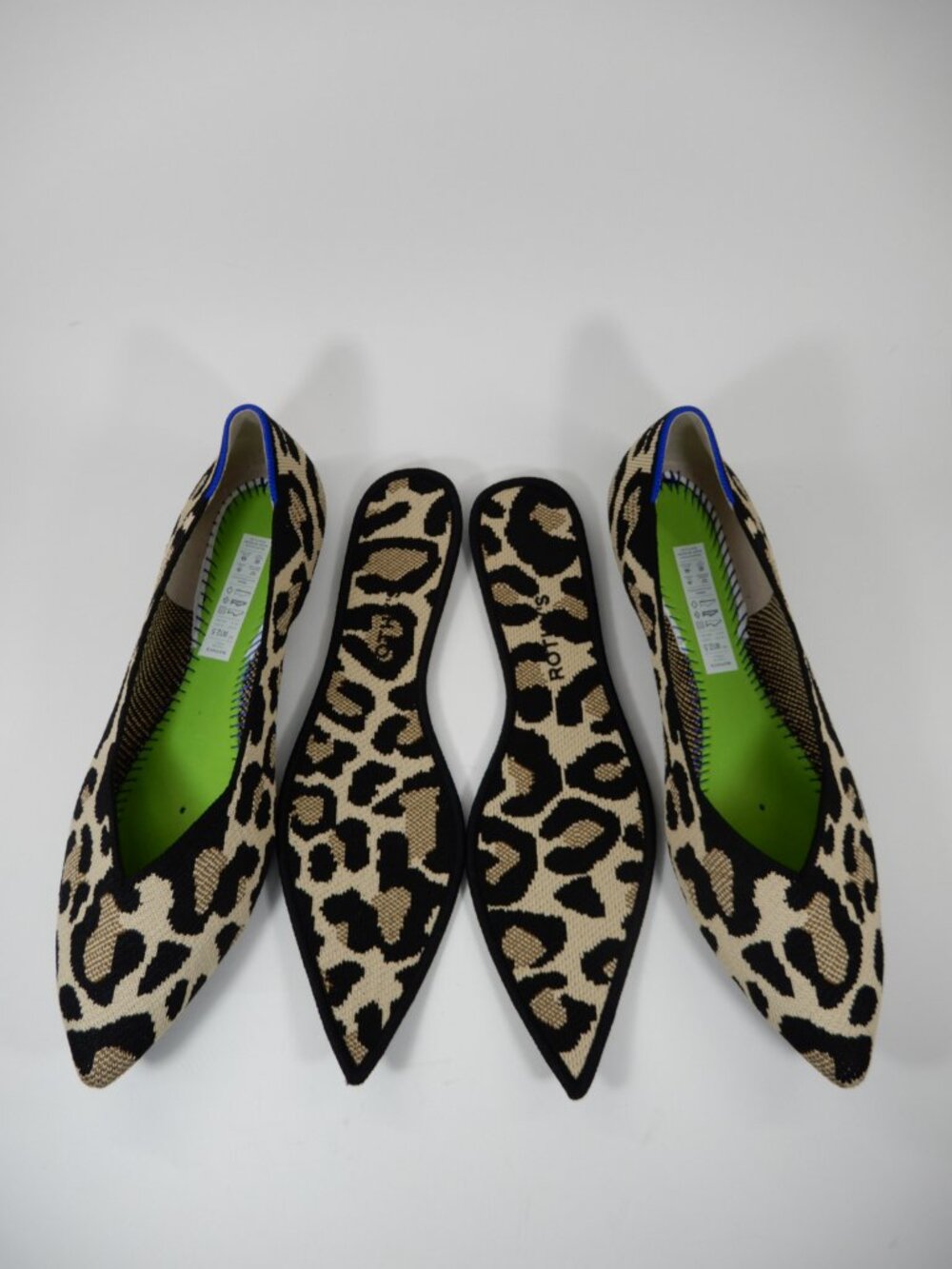 Rothy's The Point II Flats Shoes Size 12.5 Desert Cat Leopard Print NEW - Picture 10 of 16